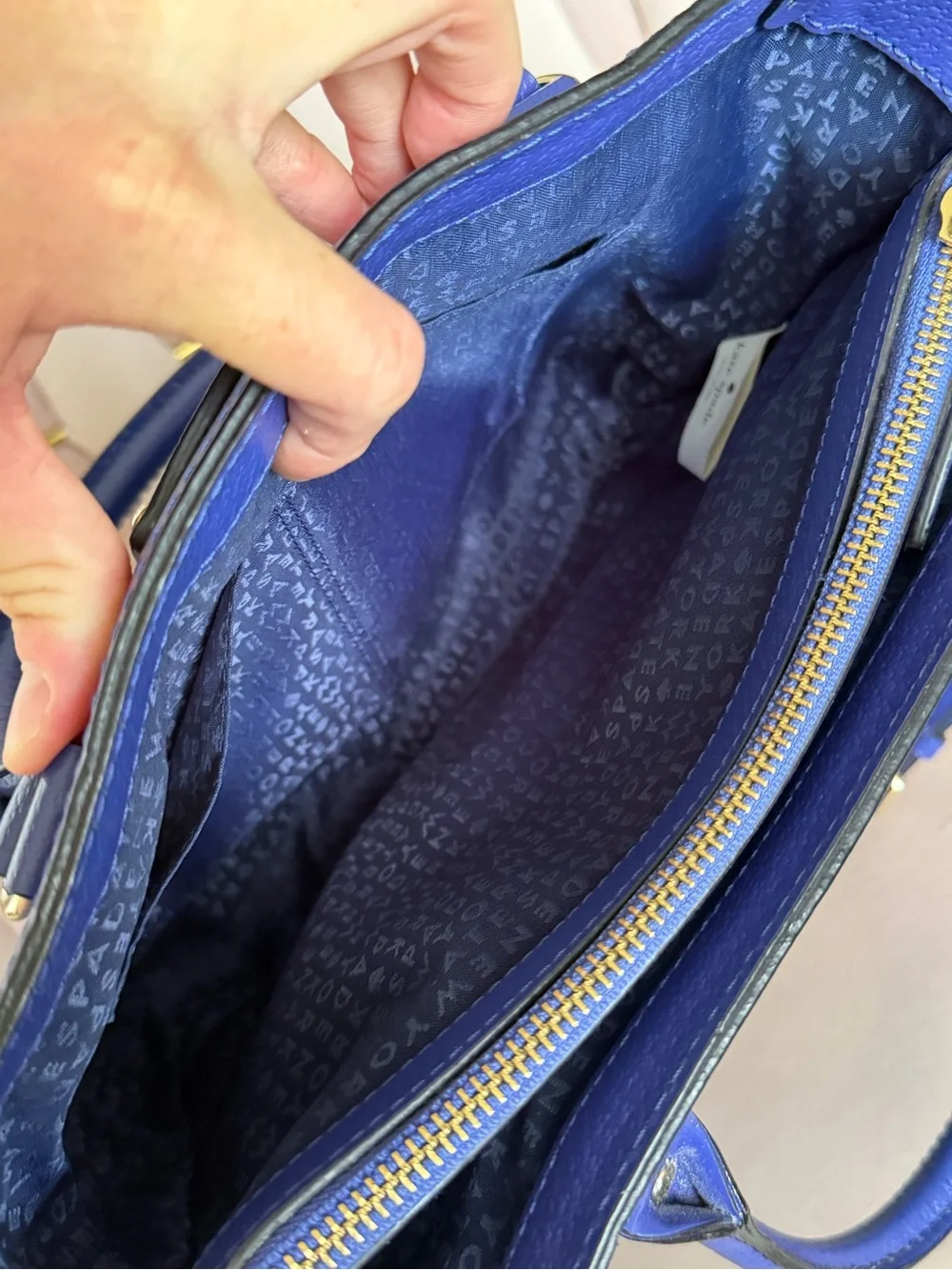 Kate Spade ♠️ Wellesley Quinn Blue Leather Satchel 💙